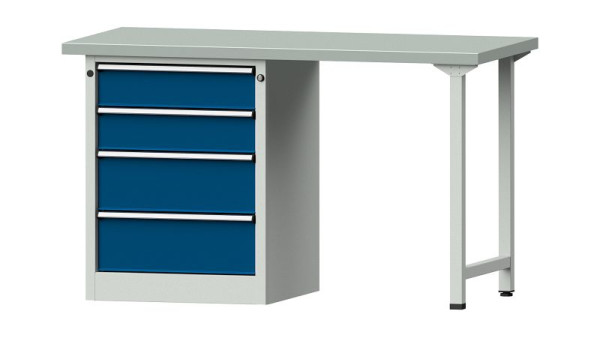 ANKE Werkbänke Kombiwerkbank, Modell 816 V, 1500 x 700 x 890 mm, RAL 7035/5010, ZBP 40 mm, 415.013