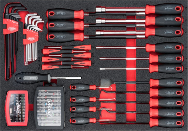 VIGOR Schraubendreher- und Bit Satz, Anzahl Werkzeuge: 97, V6814