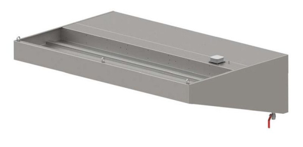 Stalgast Wandhaube "Expert Line", schrägform 1600 mm x 1000 mm mit LC2 Typ A Zyklonen-/Labyrinthfilter, WH161010