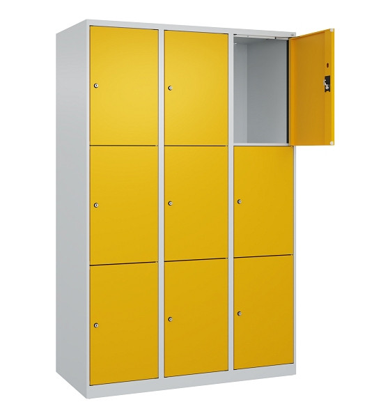 C+P Schließfachschrank Evolo PLUS, 9 Fächer, 1850x1200x500mm, 7035/1004, 049000-323 S10000