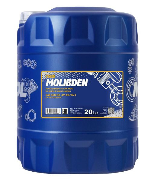 MANNOL Motoröl 7505 Molibden 10W-40, VE: 20 l, MN7505-20