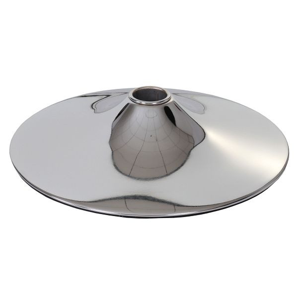 Mendler 4er-Set Fußteller Fußplatte Fuß für Barhocker Barstuhl Drehstuhl Esszimmerstuhl, chrom, Ø 45cm, 4x55095
