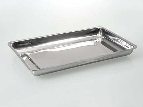 DENIOS Laborschale aus Edelstahl 1.4301, niedrige Form, 500 x 300 mm, VE: 3 Stück, 309807