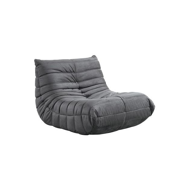 HOME DELUXE Relaxsessel CHILL Samtstoff, Farbe Anthrazit, 60375