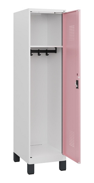 C+P Spind Evolo PLUS, Füße, 1 Abteil, 1630x400x500mm, 9016/3015, Zylinderschloss, 0490105-12 S10045