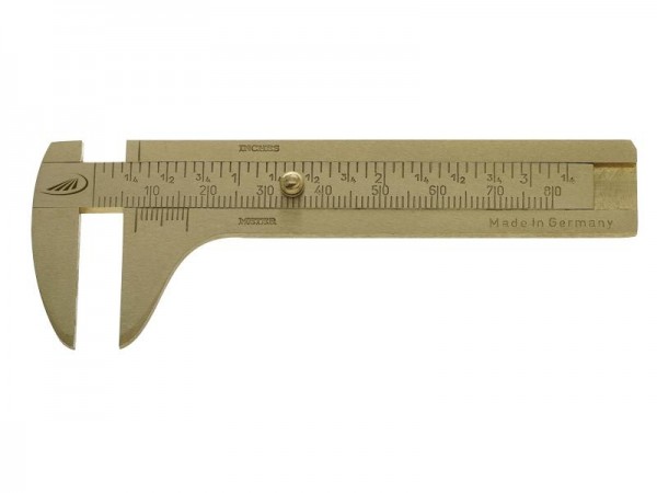 HELIOS PREISSER Knopfmaß, Hartmessing, mit Nonius, 100 x 25 mm, 180320