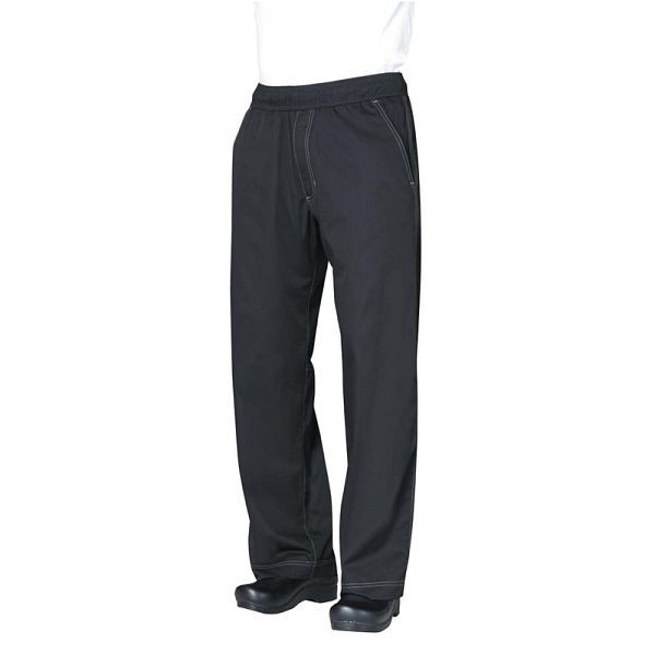 Chef Works Lockere Cool Vent-Kochhose schwarz S, B187-S