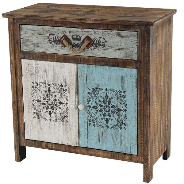 Mendler Kommode Funchal Schubladenkommode Schrank Shabby-Look, Vintage, 84x80x40cm, 34495