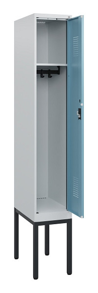 C+P Spind Evolo PLUS, Gestell, 1 Abteil, 1950x300x500mm, 7035/0010, Zylinderschloss, 0490305-10 S10035