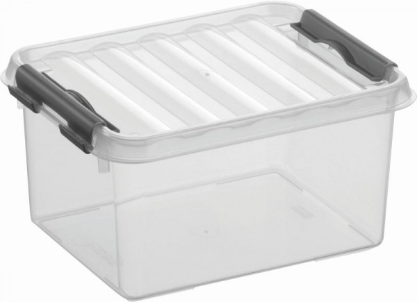 helit Aufbewahrungsbox "the q-line" 2L, VE: 6 Stück, transparent, H6162402