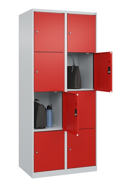 C+P Schließfachschrank Evolo PLUS, 8 Fächer, 1850x800x500mm, 7035/3020, 049000-224 S10005