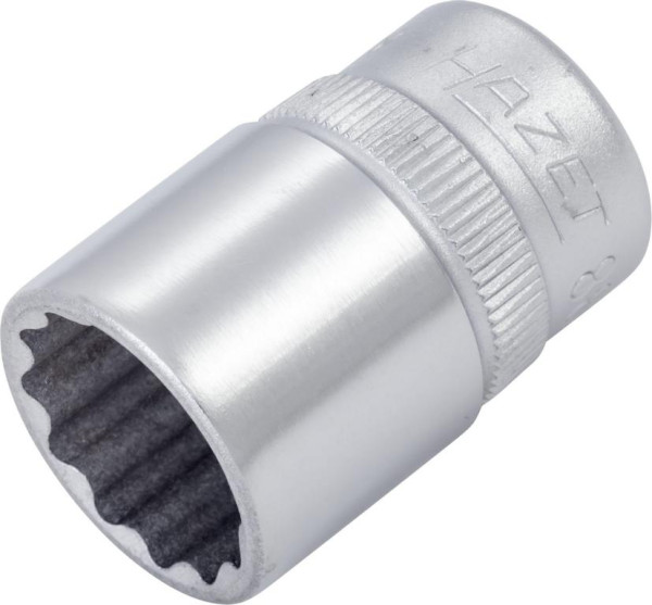 Hazet Steckschlüsseleinsatz, Doppelsechskant, Vierkant hohl 10 mm (3/8 Zoll), 14 mm, Mit Rändelung, 880Z-14
