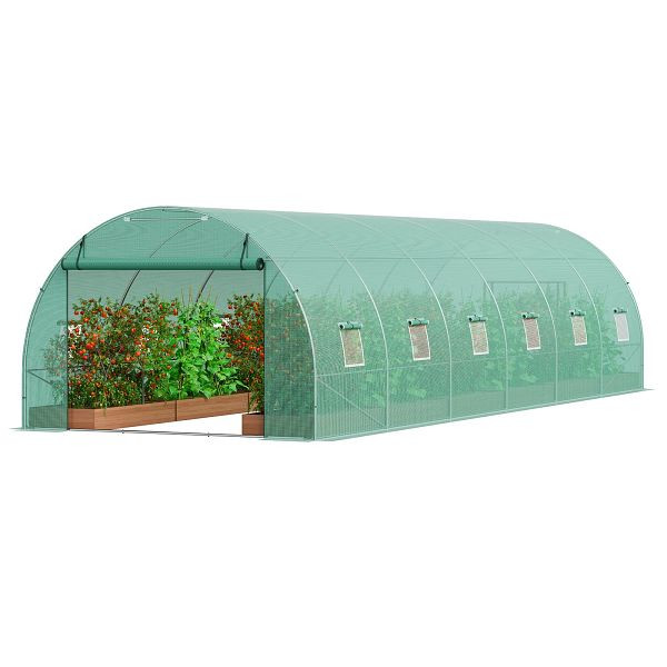 VEVOR Gewächshaus Tunnel Treibhaus Frühbeet Pflanzbeet Tomatenhaus 890x295x198cm, SDXWS30X10X7LDOYEV0