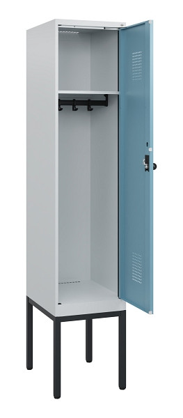 C+P Spind Evolo PLUS, Gestell, 1 Abteil, 1950x400x500mm, 7035/0010, Drehriegel, 0490305-12 S10009