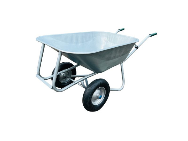 Foxwinkel Großmulden-Schubkarre "Farmer Eco" 200 Liter verzinkte Mulde mit 2 Lufträdern Kugellager, FE 2002 V, 2030027