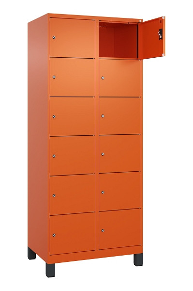 C+P Schließfachschrank Evolo PLUS, mit Füßen, 12 Fächer, 1950x800x500mm, 2004/2, 049010-226 S10023