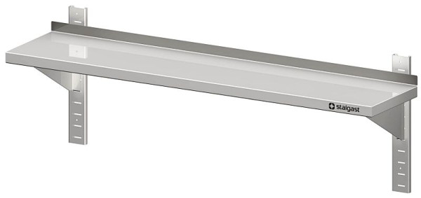 Stalgast Wandbord mit Konsolen, und Wandschienen, 1000x400x400 mm, höhenverstellbar, verschweißt, VWB10401