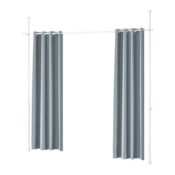 SoBuy Verstellbarer Raumteiler Dunkelgrau 162x9x200cm, Industriell, KLS12-DG