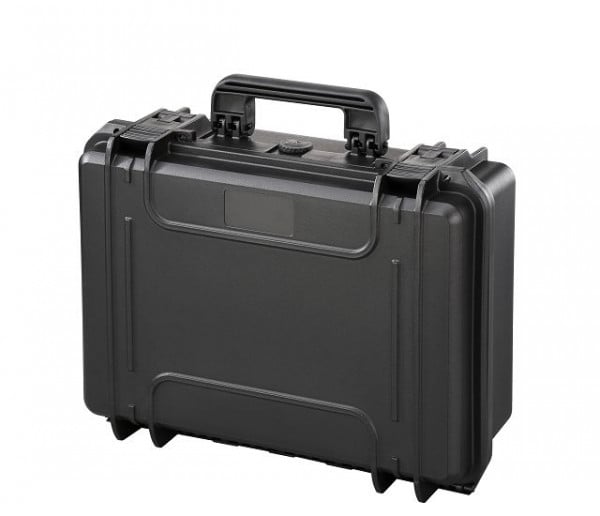 MAX wasser- und staubdichter Kunststoffkoffer, IP67 zertifiziert, schwarz, mit anpassbarer Rasterschaumstoffeinlage, MAX430S