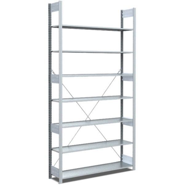 BITO Fachbodenregal Typ: EL Grundfeld 25mm-Boden Set /Archivregal 70kg 2499x996x324 verzinkt, C1250-0007