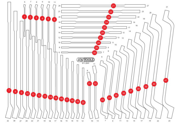 KS Tools Leere Schaumstoffeinlage zu 811.2041, 811.2041-97