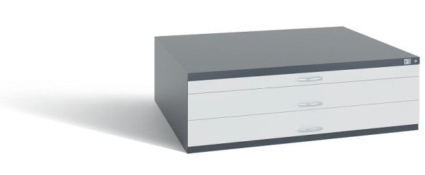 C+P Schubladenschrank Serie 7100_7200, H420xB1350xT960 mm, Anthrazit/Grau, 7200-100 S10178