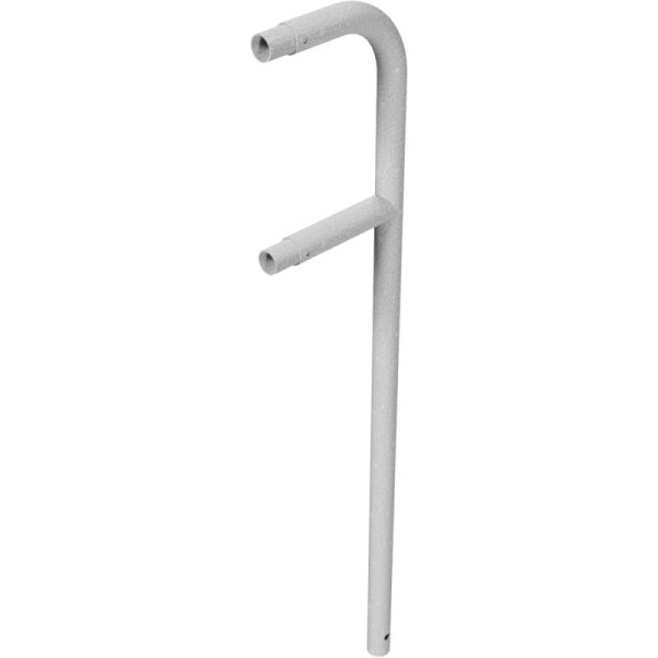 Stein HGS Schutzgeländer aus Stahlrohr Ø 48 mm, Endpfosten, Höhe 1000 mm, Länge 250 mm, ohne Farbe, Befestigung: zum Einbetonieren, 448.80