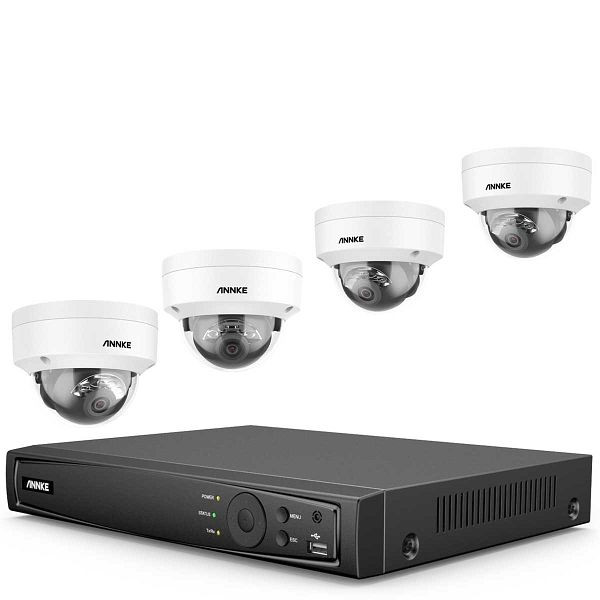 ANNKE N48PAW I91DG4-2T 4K 8-Kanal POE Kameraset für Videoüberwachung mit Personen- und Fahrzeugerkennung, an48g4