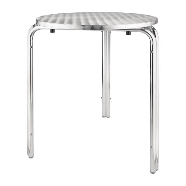 Bolero runder Bistrotisch Edelstahl 3 Beine 60cm, U431