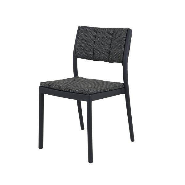 Feros Rocco Stapelbarer Sessel, Schwarz, 50,5 x 53,5 x 82,5 cm, 151512