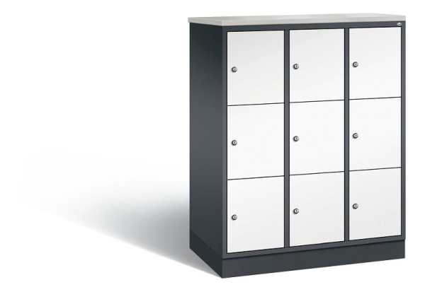C+P Schließfachschrank Intro, H1255xB920xT490mm, Farbe: Verkehrsweiß, 8573-301 S10392
