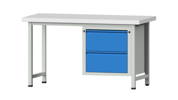 ANKE Werkbänke Kombiwerkbank, Modell 711 E, 1500 x 700 x 850 mm, RAL 7035/5012, KSP 50 mm, 510.543