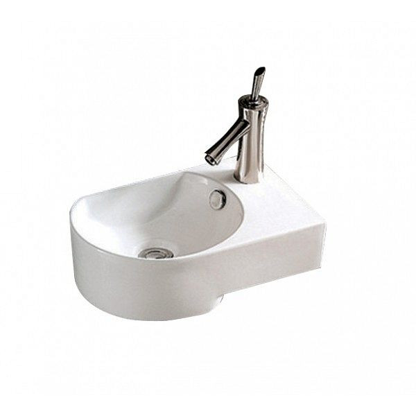 Sanotechnik Keramik Aufbauwaschtisch Hahn rechts, 41x27x13 cm, K501R