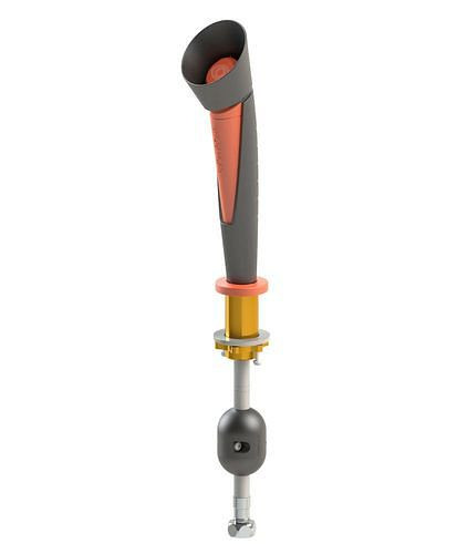B-SAFETY Hand-Augendusche mit 1 Brausekopf 45°, rot/schwarz, Tischmontage, DVGW, 306244