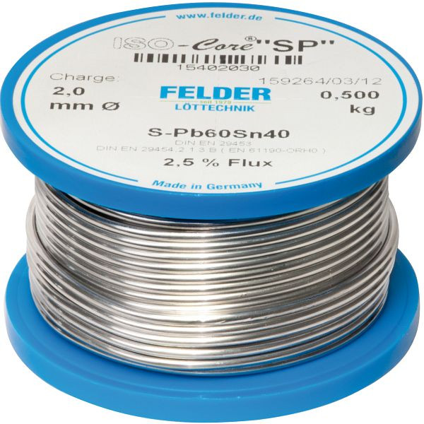 SW-Stahl Lötdraht, 40% SN, 250g Spule, VE: 0,25 kg, 62011L, 4033592025119