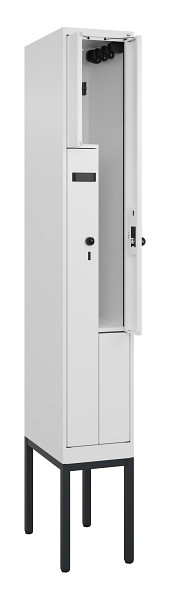 C+P Z-Spind Evolo PLUS, Gestell, 2 Fächer, 2120x300x500mm, 9016/9016, Drehriegel, 0490337-102 S10019
