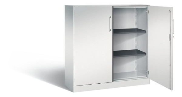 C+P Flügeltürenschrank Asisto, H1310xB1200xT435mm, Farbe: Lichtgrau, Bügelgriff, 3 OH, 141031-000 S10091