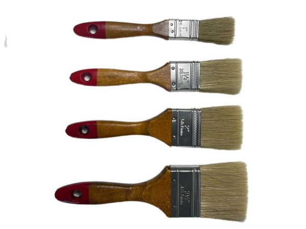 VaGo-Tools Lasurpinsel Flachpinsel Pinselset 12-teiliges Set Lackpinsel 25/38/50/63mm, 193-010/015/020/025 je 3_tv