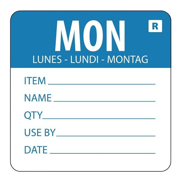 Vogue Farbcodesticker Montag, VE: 500 Stück, L066, 5050984044625