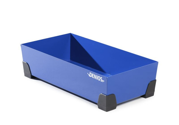DENIOS Kleingebindewanne aus Stahl, 40 Liter Auffangvolumen, 774 x 392 x 200 mm, 328377