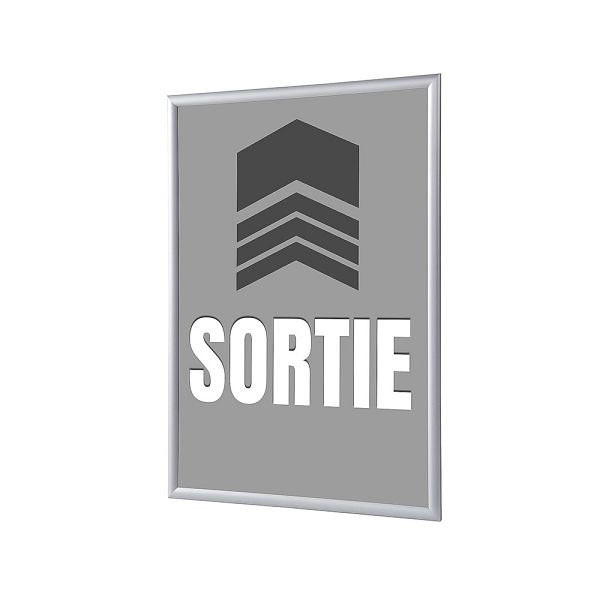 Showdown Displays Klapprahmen A4 Komplettset Ausgang Grau Französisch, KRA4G25LPPI590