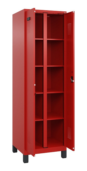 C+P Wäsche-Spind Evolo PLUS, mit Füßen, 2 Abteile, 1950x600x500mm, 3020/3020, Verschluss Zylinderschloss, 049012-20B S10052