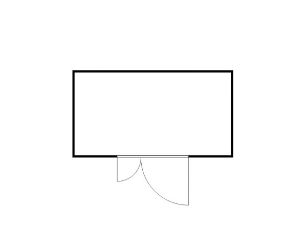 FLADAFI Materialcontainer MC 1400, verzinkt, zerlegt, ohne Boden, Doppelflügeltür (asymmetrisch) auf der 4 m Seite, F14210201