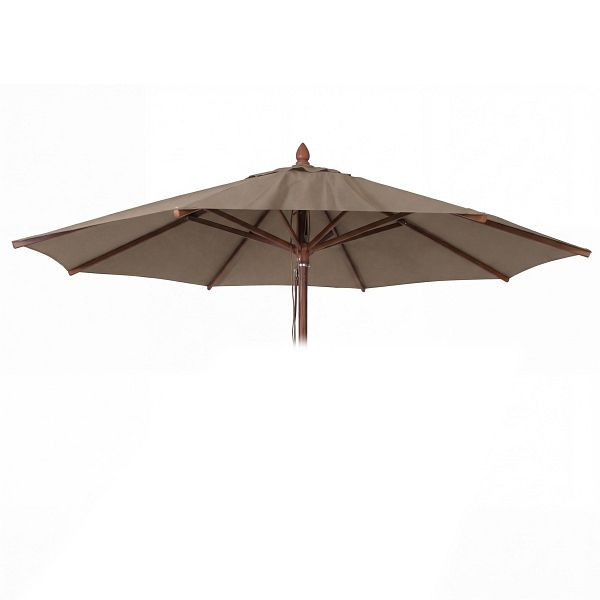 Mendler Ersatz-Bezug für Gastronomie Holz-Sonnenschirm HWC-C57b, Sonnenschirmbezug, rund Ø3m Polyester 2kg, taupe, 120506