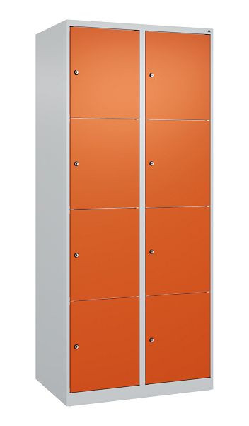 C+P Schließfachschrank Classic PLUS, 2 Abteile mit je 4 Fächern, 1850x800x500mm, 7035/2004, 080000-224 S10000