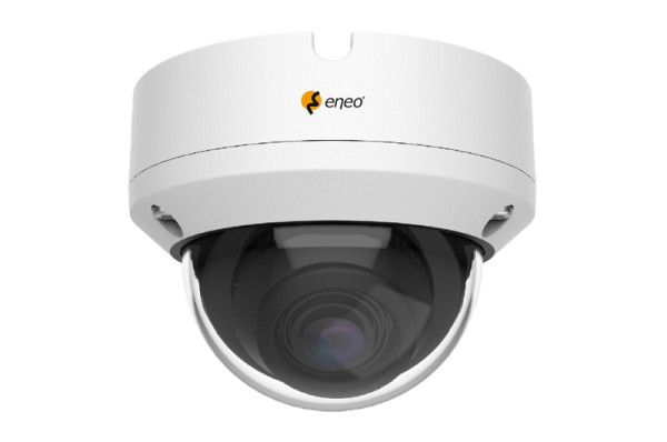 eneo IND-42M2808M0A Mini Netzwerk Dome Fix, 1920x1080, Tag/Nacht, WDR, AI 2,8-8mm, IR, 12VDC, PoE, IP66, 233796