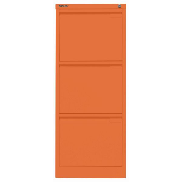Bisley Hängeregistraturschrank, einbahnig, 3 HR-Schubladen, 603 orange, 3633603