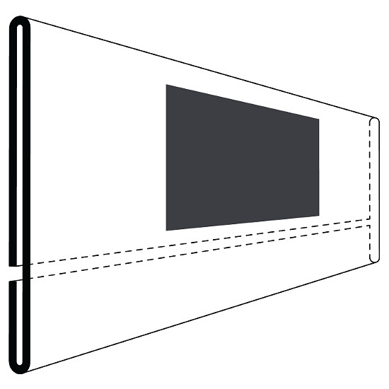 KROG Etikettenhalter magnetisch mit geschlossener Vorderseite 210 x 75 mm, EBB210-75