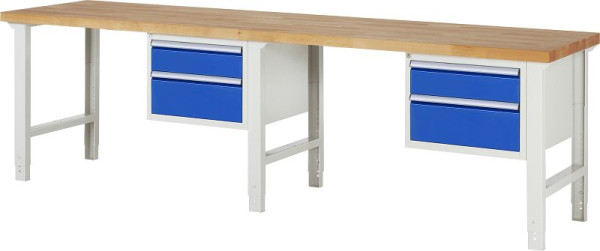 RAU Werkbank Serie 7000 - Modell 7123, B3000 x T700 x H790-1140 mm, 13-7123A1-307B4H.11