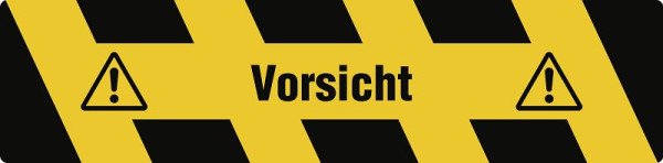 Moedel Trittschutz "Vorsicht", Aluminium, selbstklebend, Antirutsch, 150x610 mm, 55823